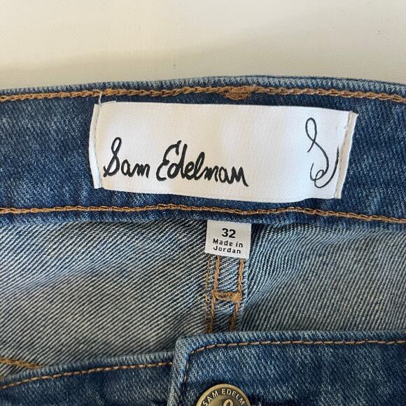 NEW Sam Edelman High Rise Slim Straight Jeans in Shoreline - Size 32 - Picture 7 of 8